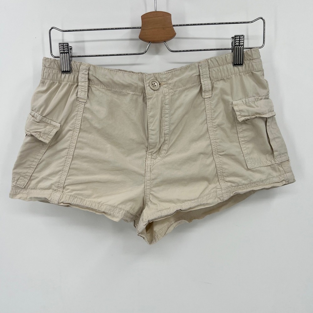 BDG Urban Outfitters Y2K Gorpcore Tan Beige Cotton Utility Cargo Shorts S